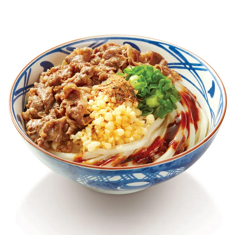 menu marugame paling enak beef abura udon