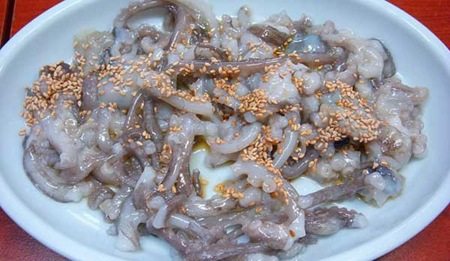 makanan khas Korea Sannakji