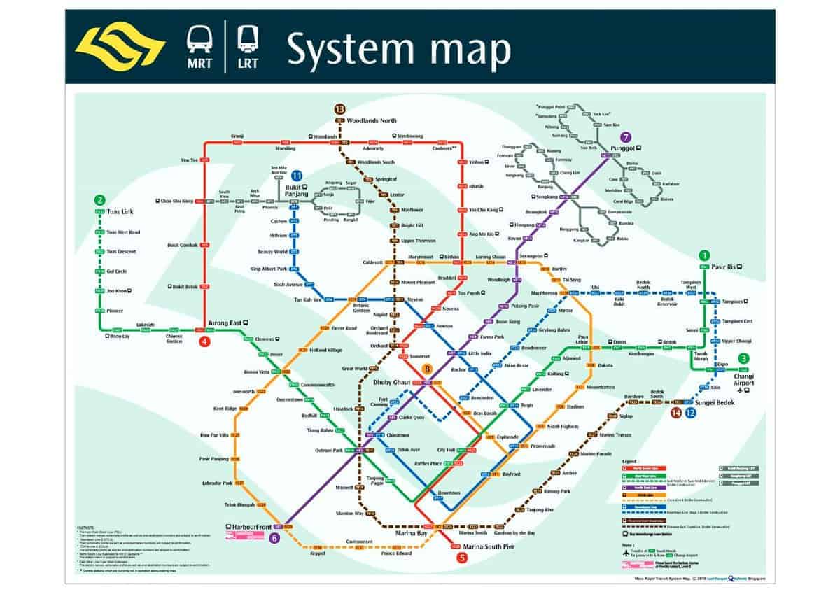 Peta MRT Singapura 2019