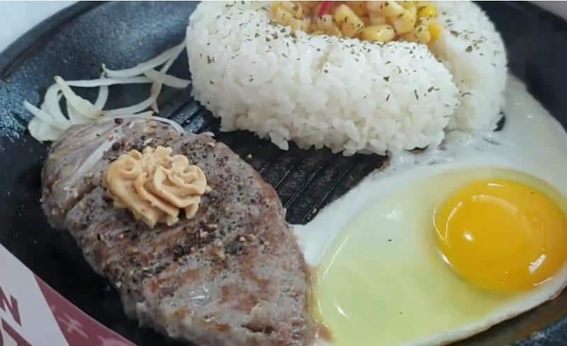 Curry Rice with Hamburg Steak & Egg