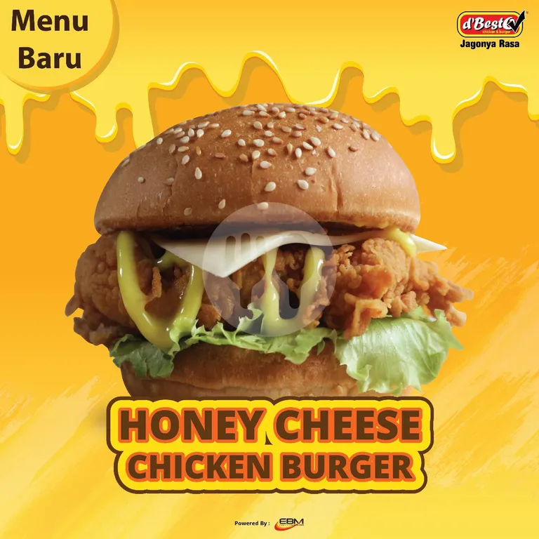 Honey Cheese Chicken Burger_