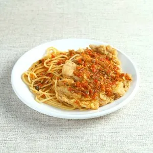 spaghetti paha sambal daun jeruk_