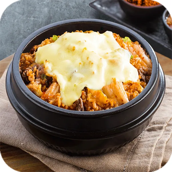 Kimchi Fried Rice with Cheese